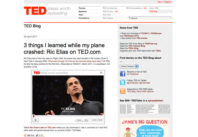 TED.com uses WordPress to power it's Blog