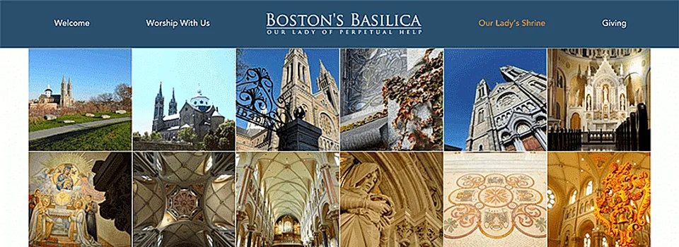Custom WordPress development work sample for Boston's Basilica