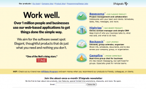 37 Signals Landing Page Design 37 Signals Landing Page Design