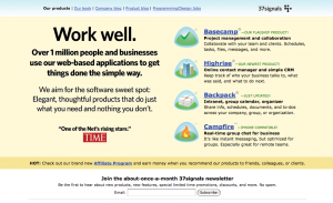 37 Signals Landing Page Design