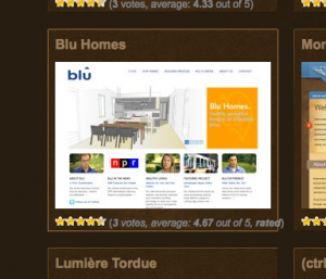 Blu Homes featured on We Love WordPress Web Gallery
