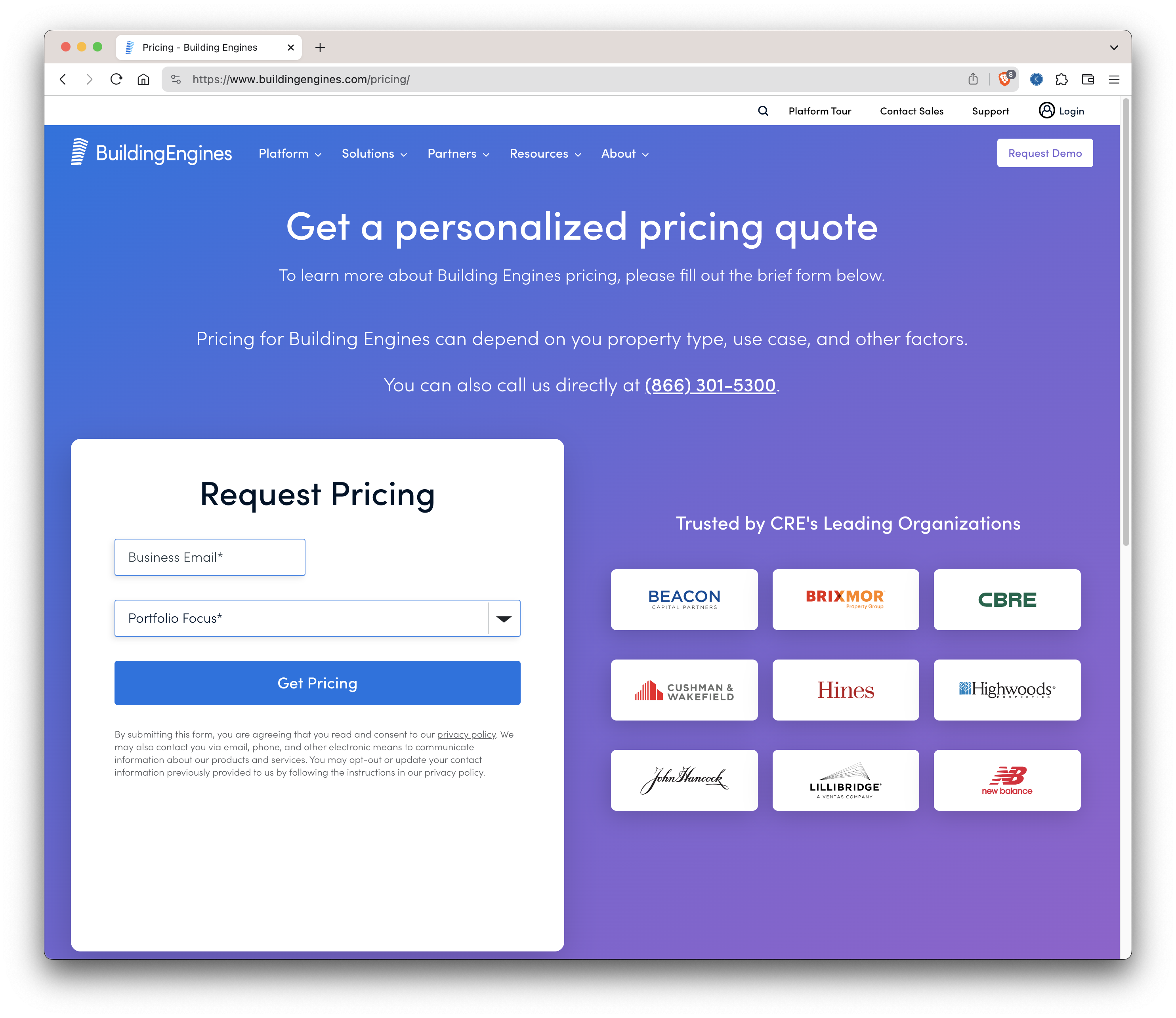 Custom Page Template: Pricing Page