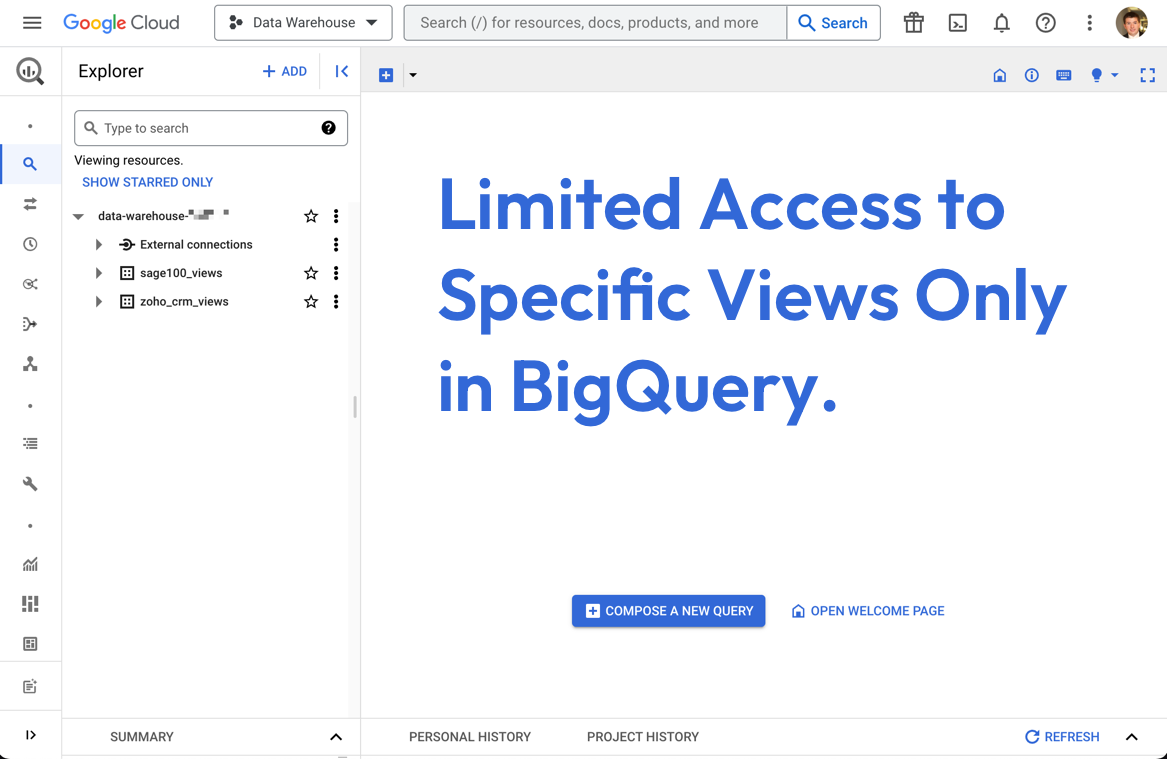 Limited Access to Specific Views Only in BigQuery