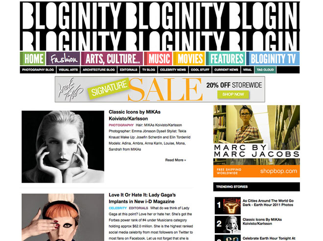 Bloginity WordPress Powered Online Magazine