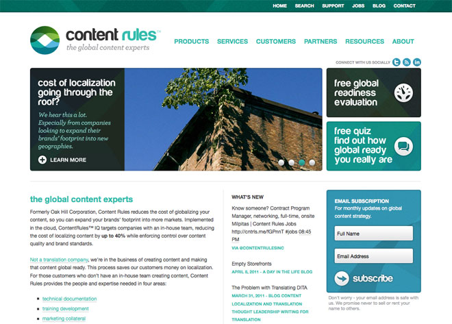 Content Rules - Global Content Experts choose WordPress to power their website