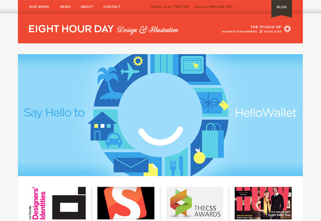 Eight Hour Day Freelance Design Couple choose WordPress to power their website