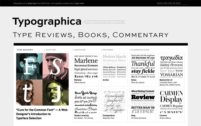 Typographica Typography Website powered by WordPress